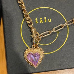 SAF SAFU pink eden Love necklace